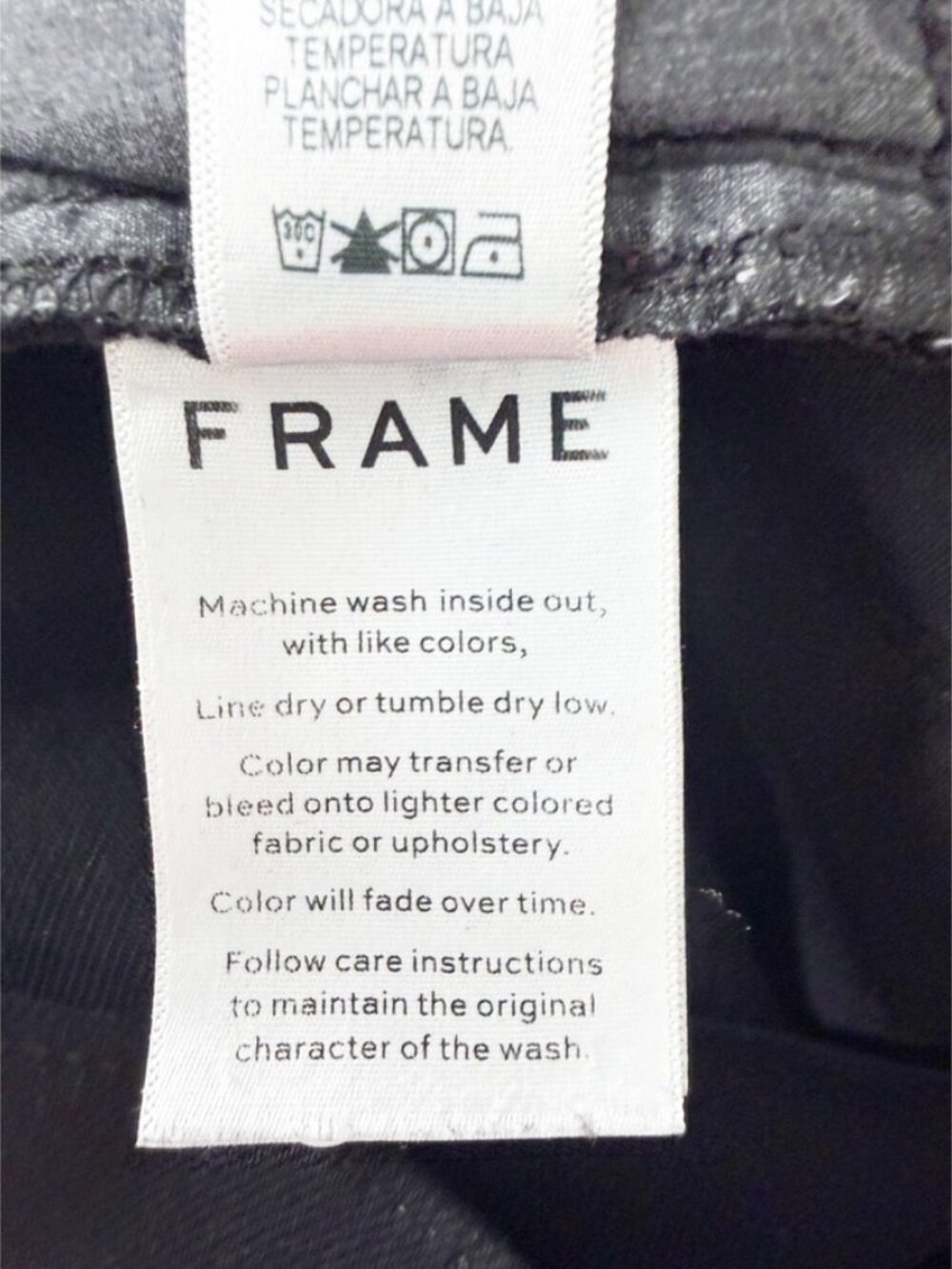 The Frame Le Palazzo High Rise Wide Leg Darkest Black (Film Noir) Jeans 27 - Picture 8 of 11